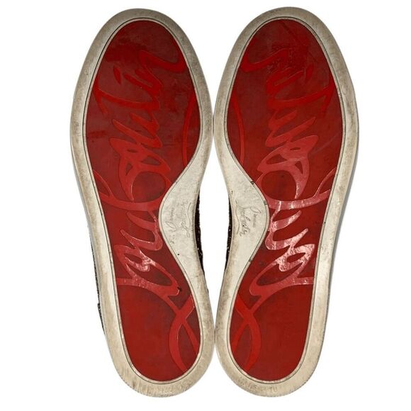 Christian Louboutin Bip Bip Orlato Glitter EU 38 US 8 High Top Lace Up Sneakers - Picture 9 of 12